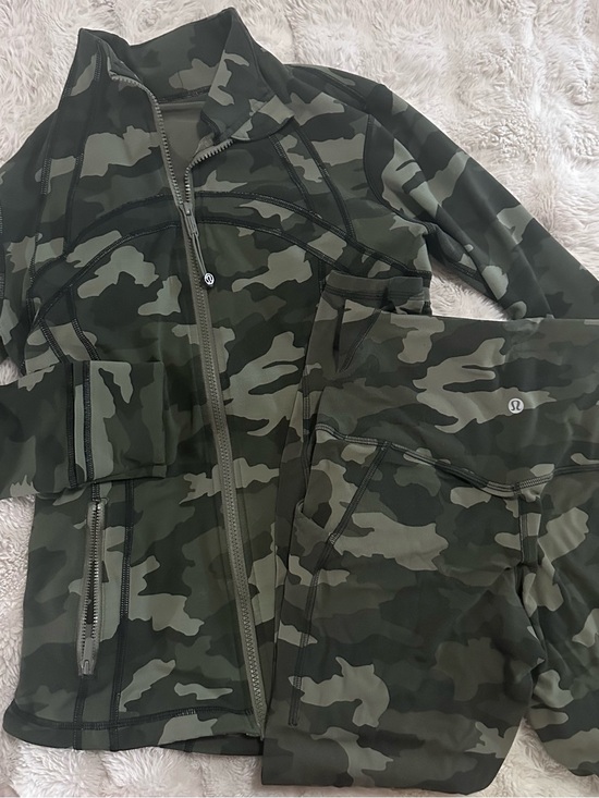 lululemon athletica Pants - lululemon athletica Green Camo Leggings & Jacket Set